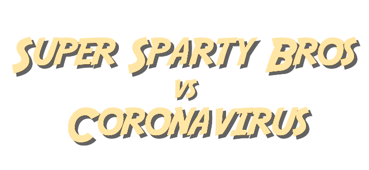 Text for the game Super Sparty Bros vs Coronavirus